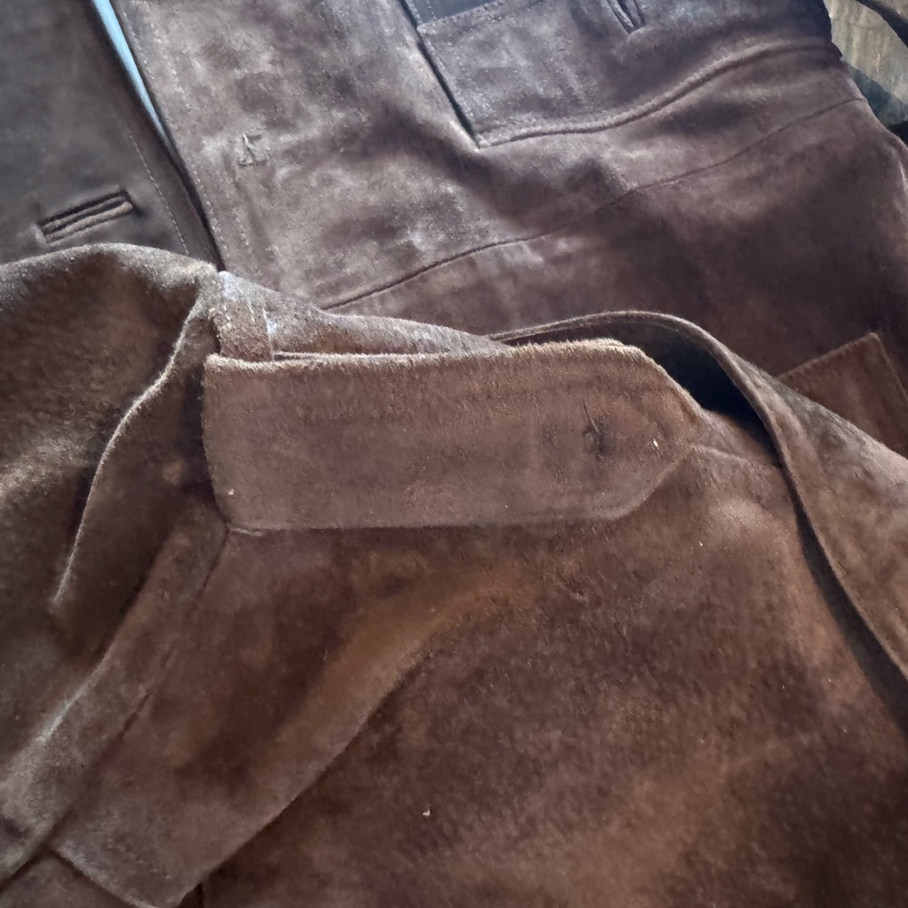 Vintage Men's Brown Suede Jacket - Picture 6 of 12